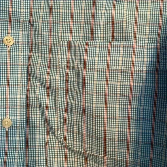 Brooks Brothers men’s button down - blue/white/red check -  like new - size 16.5 - Picture 4 of 7